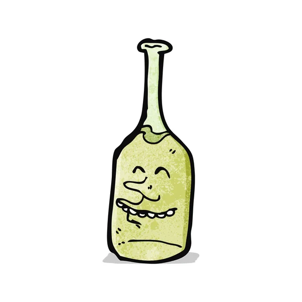 Cartoon wine bottle — Stock Vector