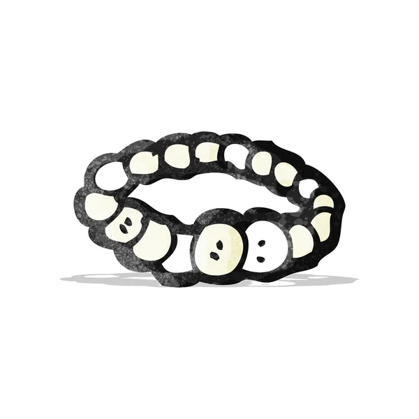Collana di perle cartone animato — Vettoriale Stock