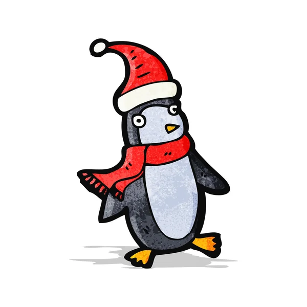 Cartoon-Weihnachtspinguin — Stockvektor