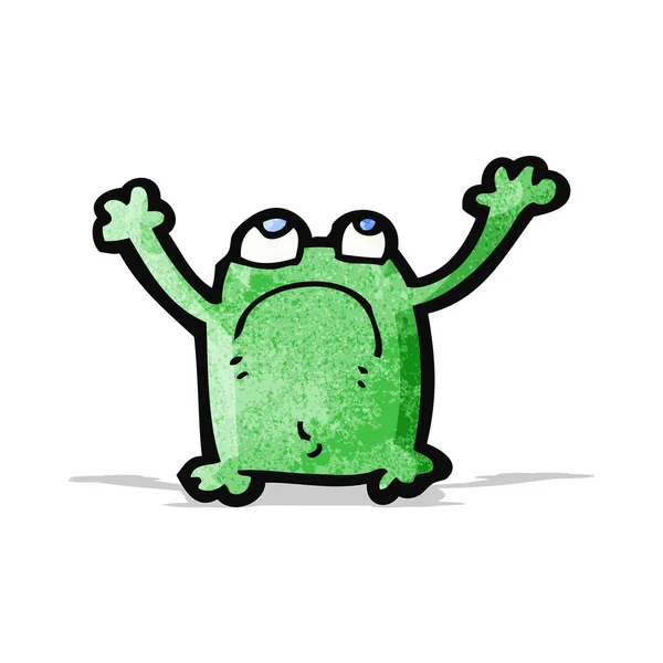 Cartoon unhappy frog — Stock Vector
