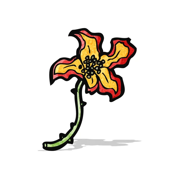 Cartoon rare flower — Stock Vector