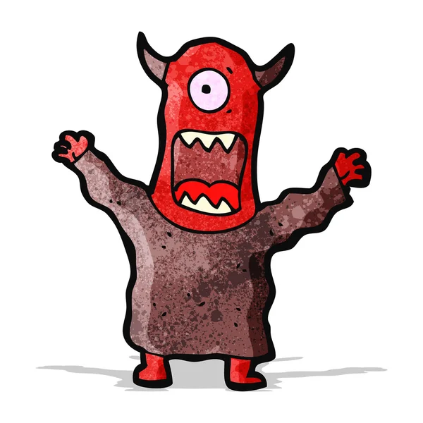 Cartoon scary monster — Stock Vector