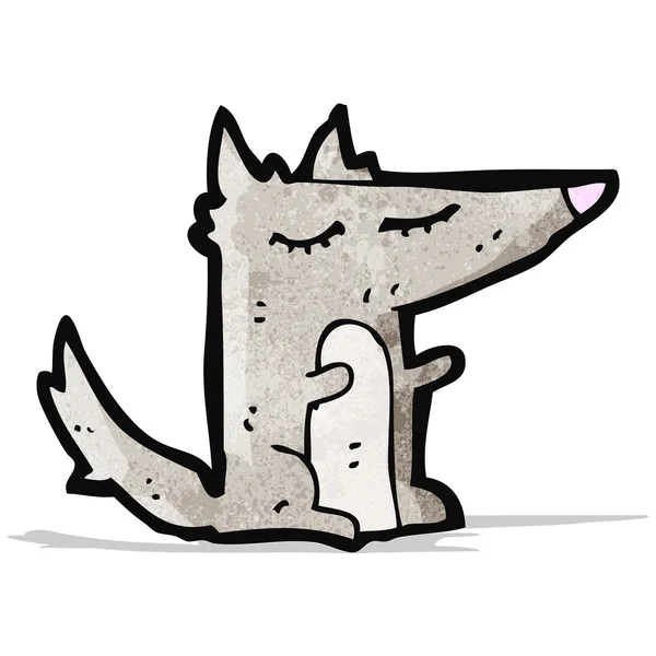 Zeichentrickfilm kleiner Wolf — Stockvektor