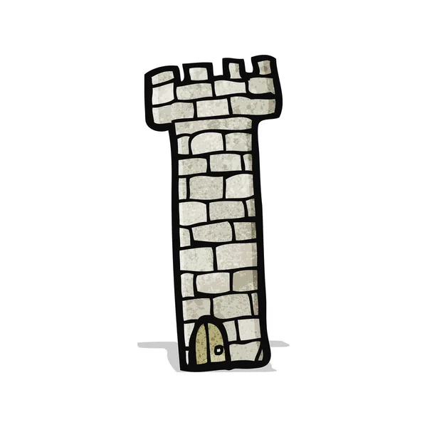 Cartone animato torre medievale — Vettoriale Stock