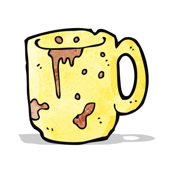 Cartoon dirty old mug — Stock Vector