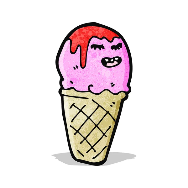 Helado de dibujos animados — Vector de stock