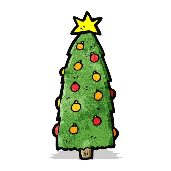 Dessin animé arbre de Noël — Image vectorielle
