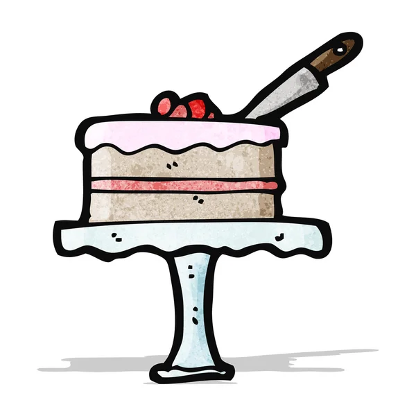 Cartoon taart op cakestand — Stockvector