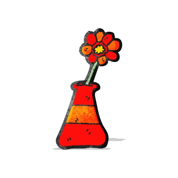 Cartoon flower in vase — Stock Vector