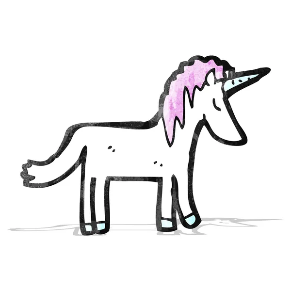 Kartun unicorn - Stok Vektor