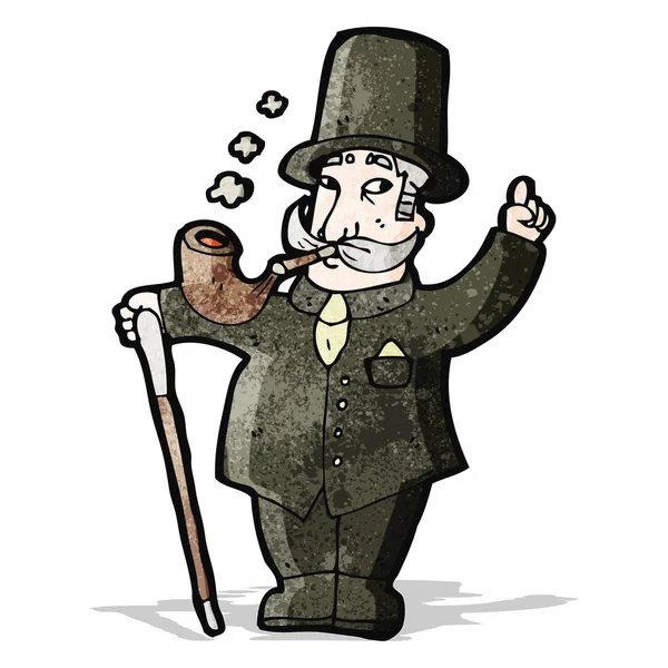 Cartoon reicher viktorianischer Gentleman — Stockvektor