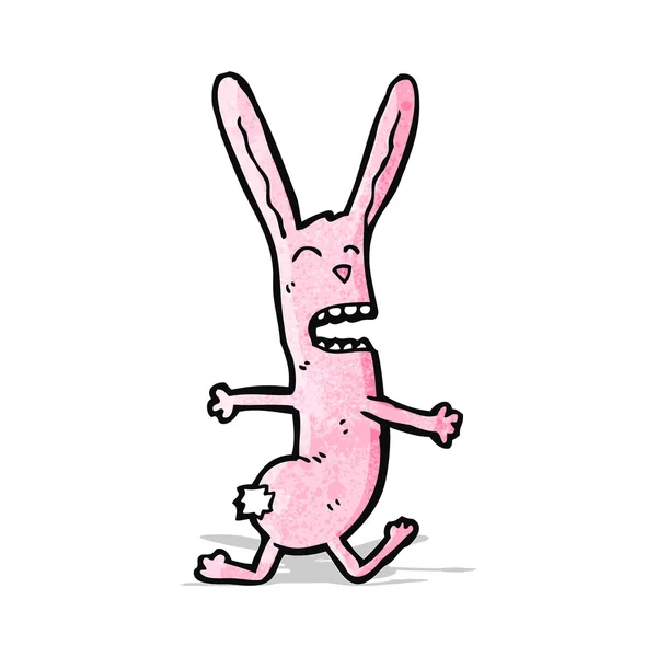 Karikatür pembe tavşan — Stok Vektör