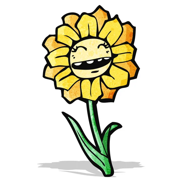 Karikatür mutlu çiçek — Stok Vektör
