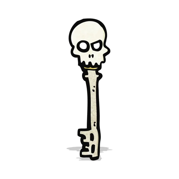 Cartoon skeleton key — Stock Vector