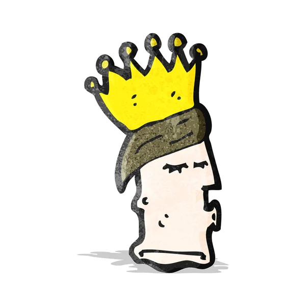 Cabeza de reyes de dibujos animados — Vector de stock