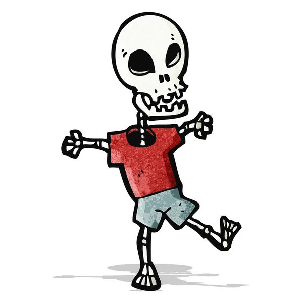 Cartone animato divertente scheletro — Vettoriale Stock