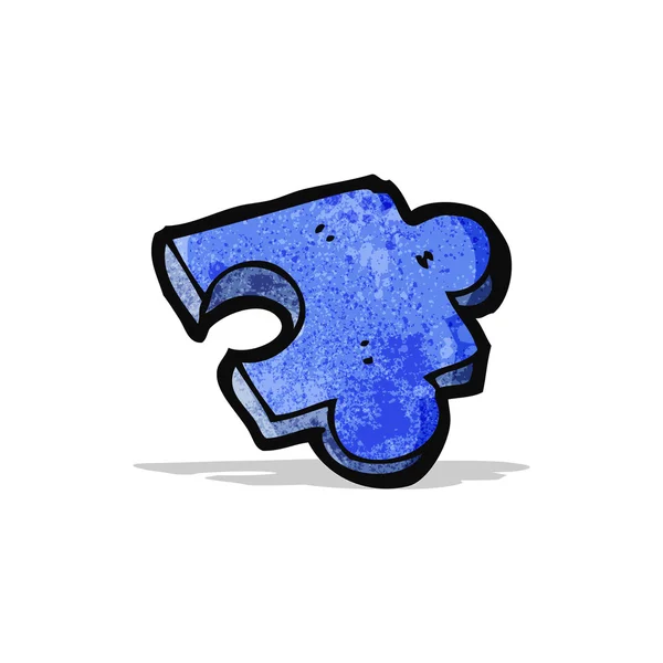 Jigsaw puzzle piece cartoon — Stock Vector
