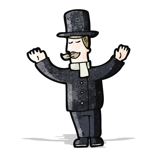 Kreslený viktoriánský gentleman — Stockový vektor
