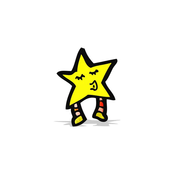 Personaje estrella de dibujos animados — Vector de stock