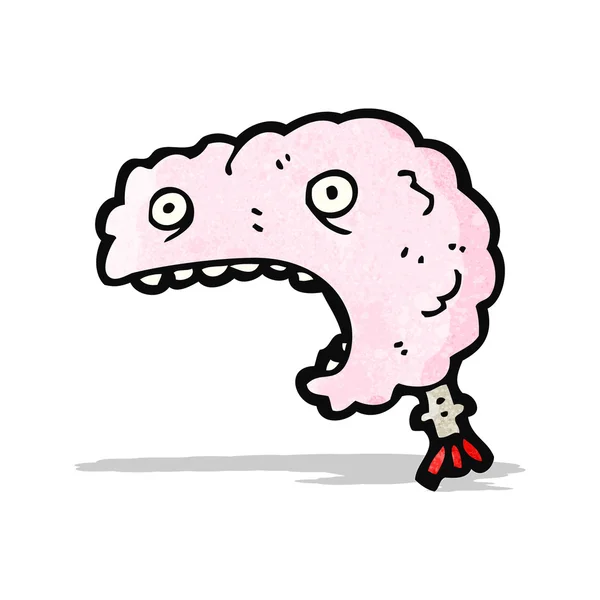 Brüt karikatür beyin — Stok Vektör