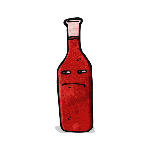 Garrafa de vinho tinto desenhos animados — Vetor de Stock