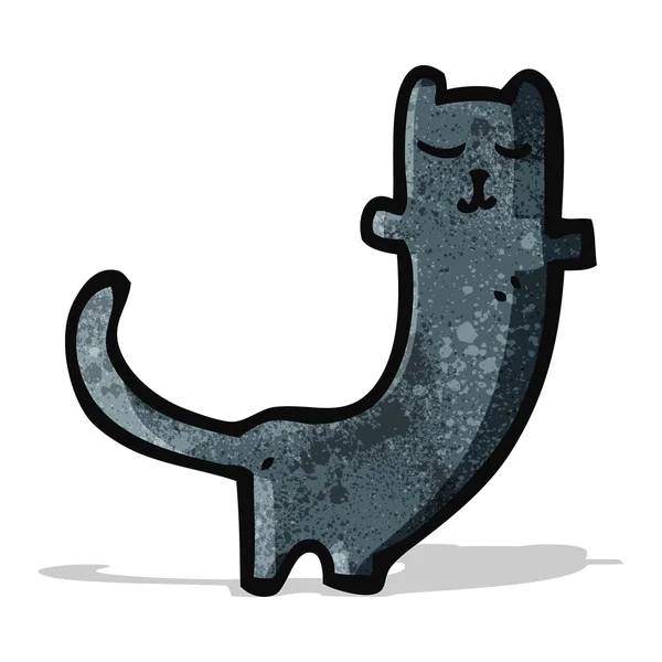 Cartoon schwarze Katze — Stockvektor