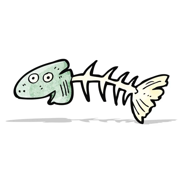 漫画の魚の骨 — ストックベクタ