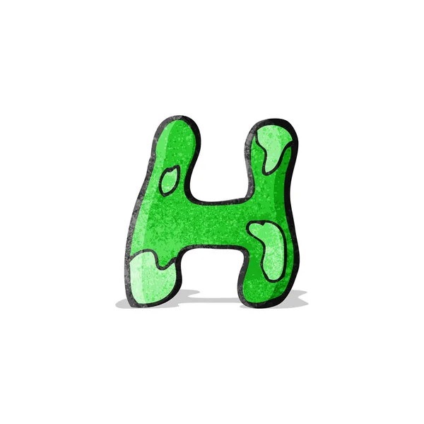Child's drawing of the letter h — Stock Vector