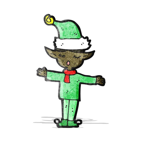 Kreslené vánoční skřítek — Stockový vektor