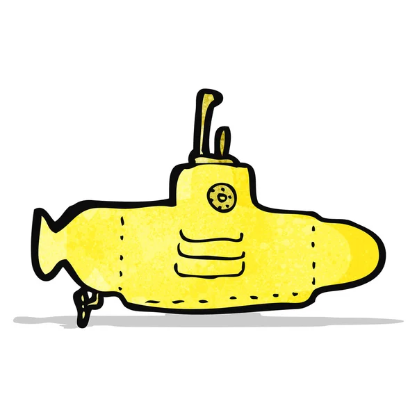 Submarino amarillo de dibujos animados — Archivo Imágenes Vectoriales