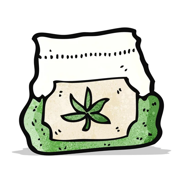 Cartoon bag of weed — Stock Vector