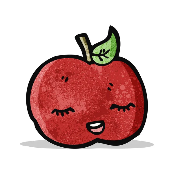 Mignonne pomme dessin animé — Image vectorielle