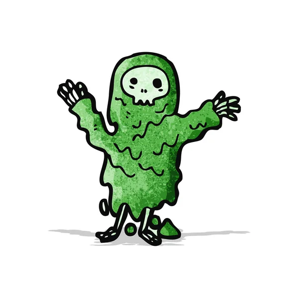 Cartoon melting slime zombie — Stock Vector