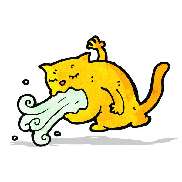 Dibujos animados eructar gato — Archivo Imágenes Vectoriales