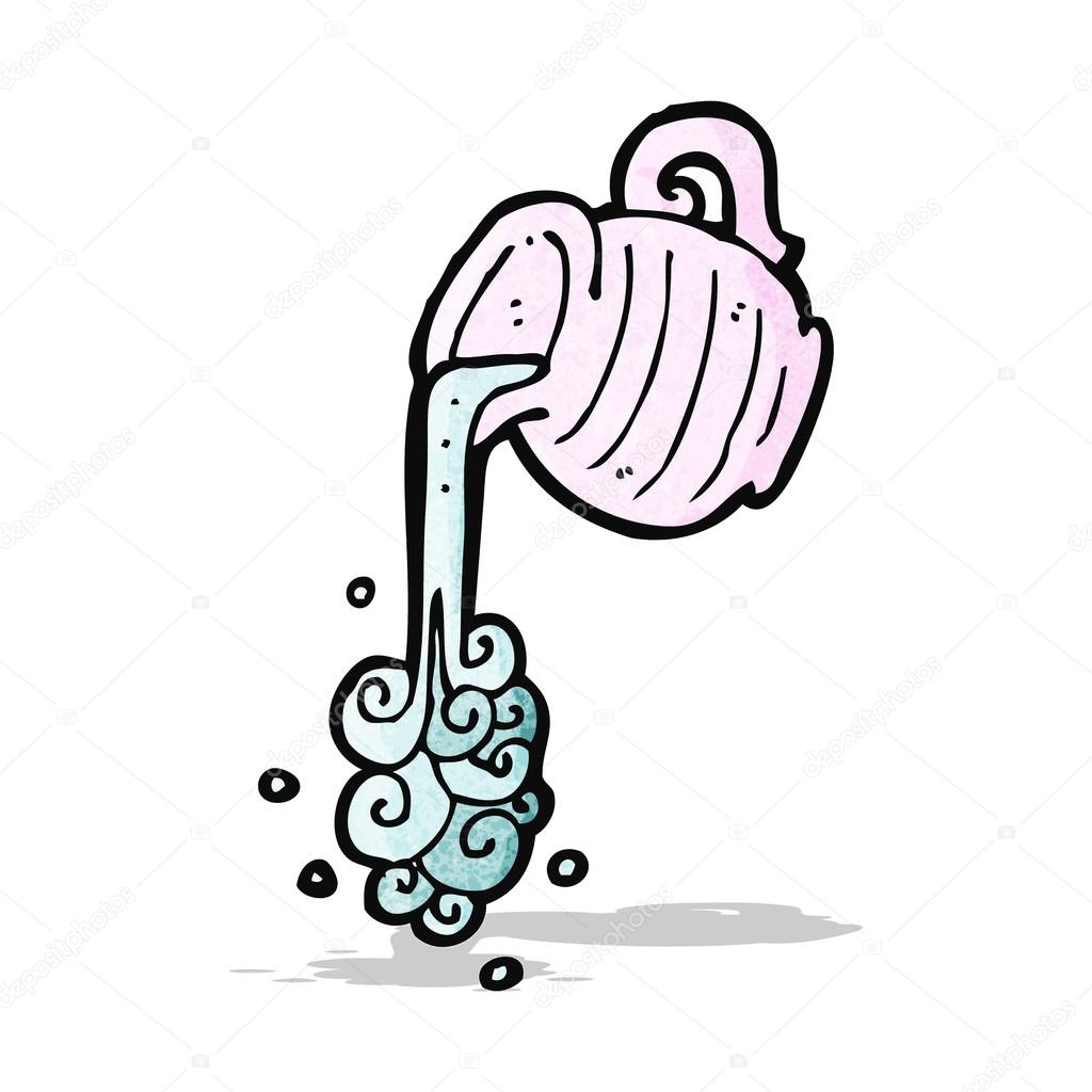 Cruche Deau Battante De Dessin Animé Image Vectorielle