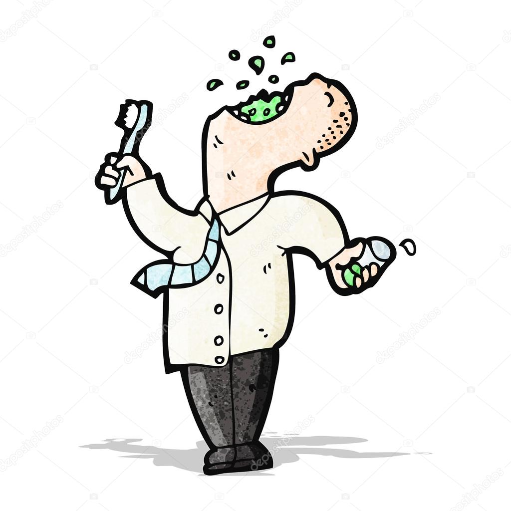 Cartoon man gargling mouthwash Stock Vector by ©lineartestpilot 59627021