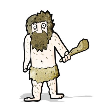 karikatür mağara adamı