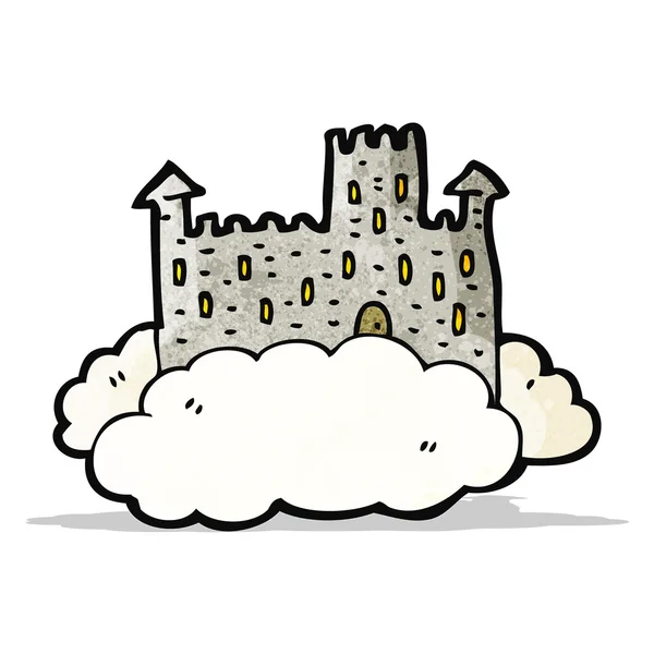 Castle in the sky cartoon — Stock Vector