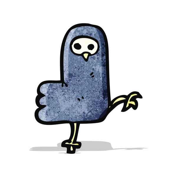 Spooky Halloween corvo cartone animato — Vettoriale Stock
