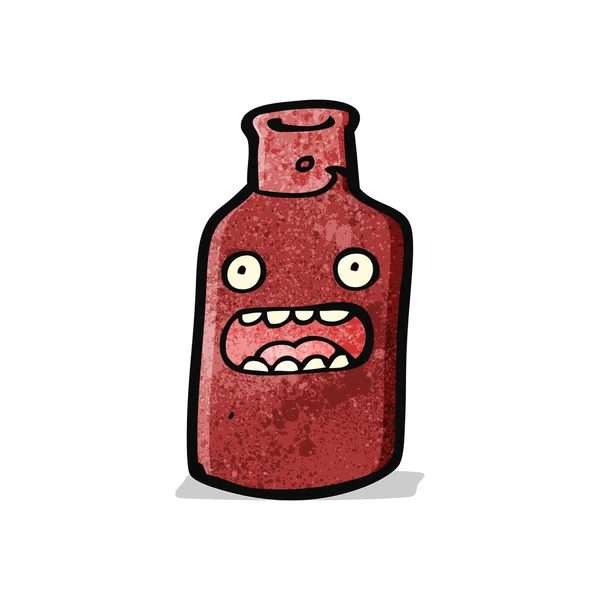 Botella de vino rojo de dibujos animados — Archivo Imágenes Vectoriales