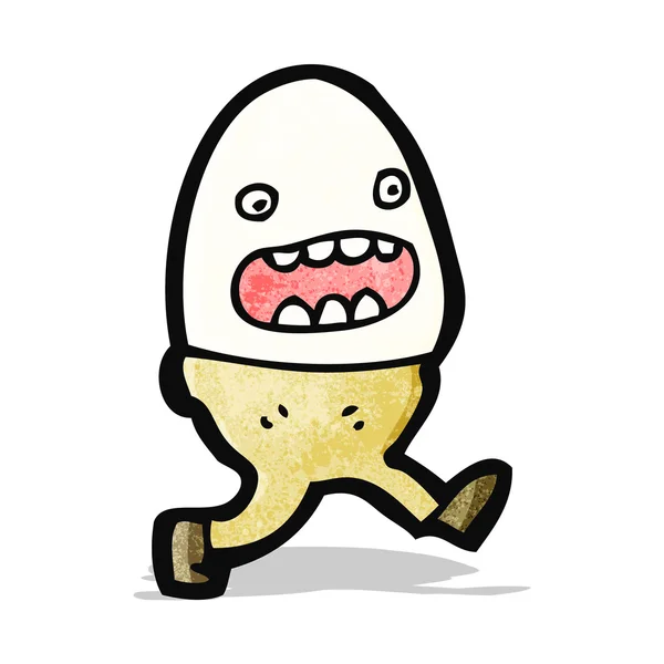 Cartone animato uovo personaggio — Vettoriale Stock