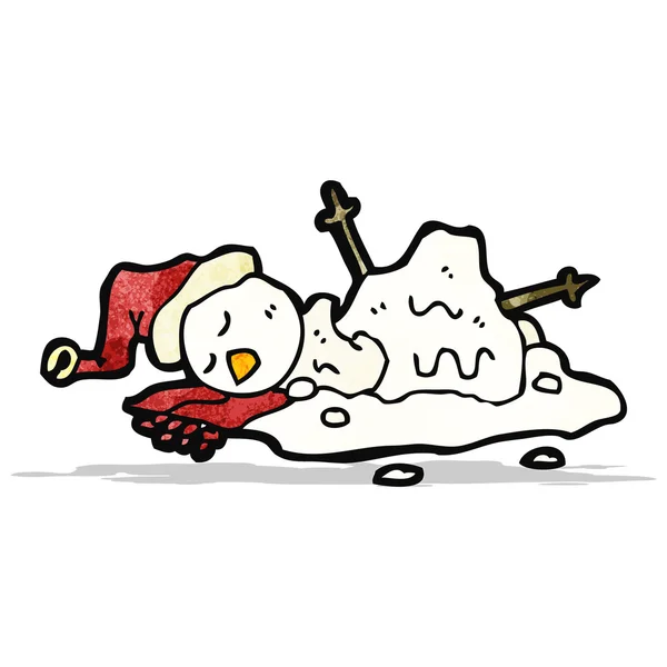 Dessin animé Bonhomme de neige — Image vectorielle