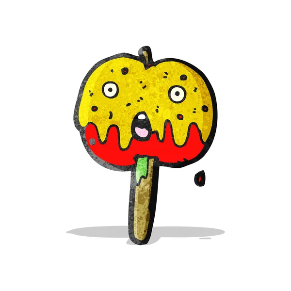 Cartone animato mela caramella — Vettoriale Stock