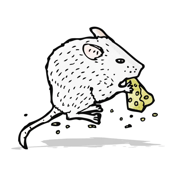 Mouse and cheese illustration — Stock Vector