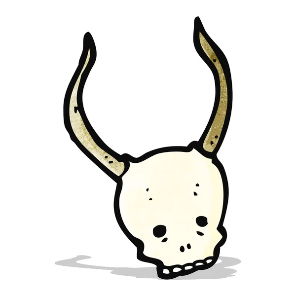 Cartoon cornu diable crâne — Image vectorielle