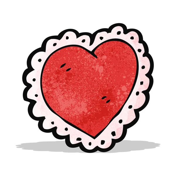 Cartone animato cuore decorativo — Vettoriale Stock