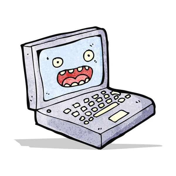 Cartoon laptop computer — Stock Vector