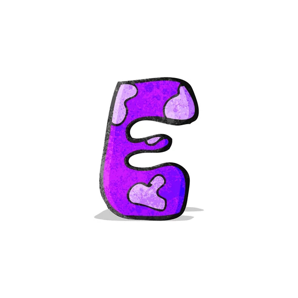 Dětská kresba písmeno e — Stockový vektor