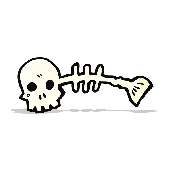 Cartoon skeleton fish — Stock Vector