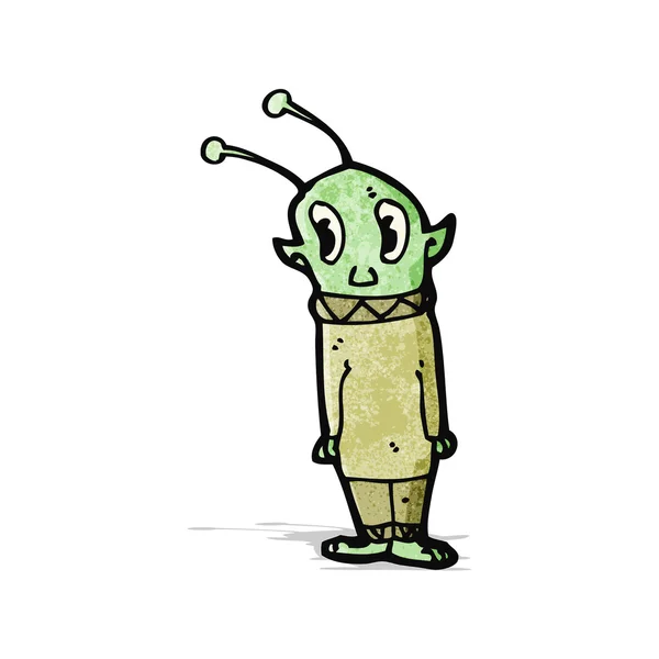 Desenhos animados pequeno alienígena — Vetor de Stock